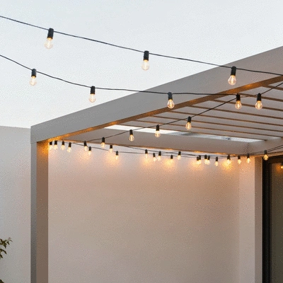 Lighting arrangement in outdoor space