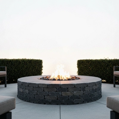 Fire pit in a cozy outdoor setting
