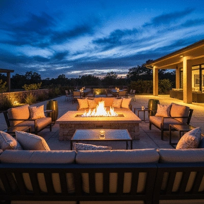 Cozy fire pit setup for outdoor gatherings