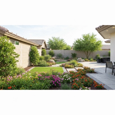 User transforming backyard