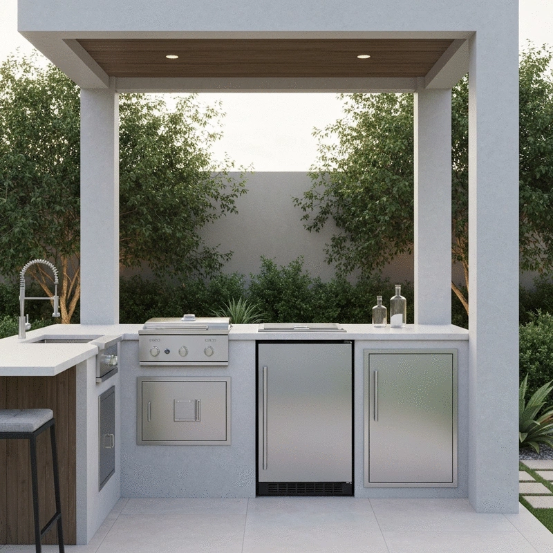 Integrating Refrigerators in Queen Creek Outdoor Kitchens: Placement Tips